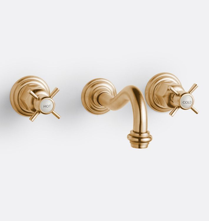 Montecito Cross Handle Wall Mount Faucet | Rejuvenation