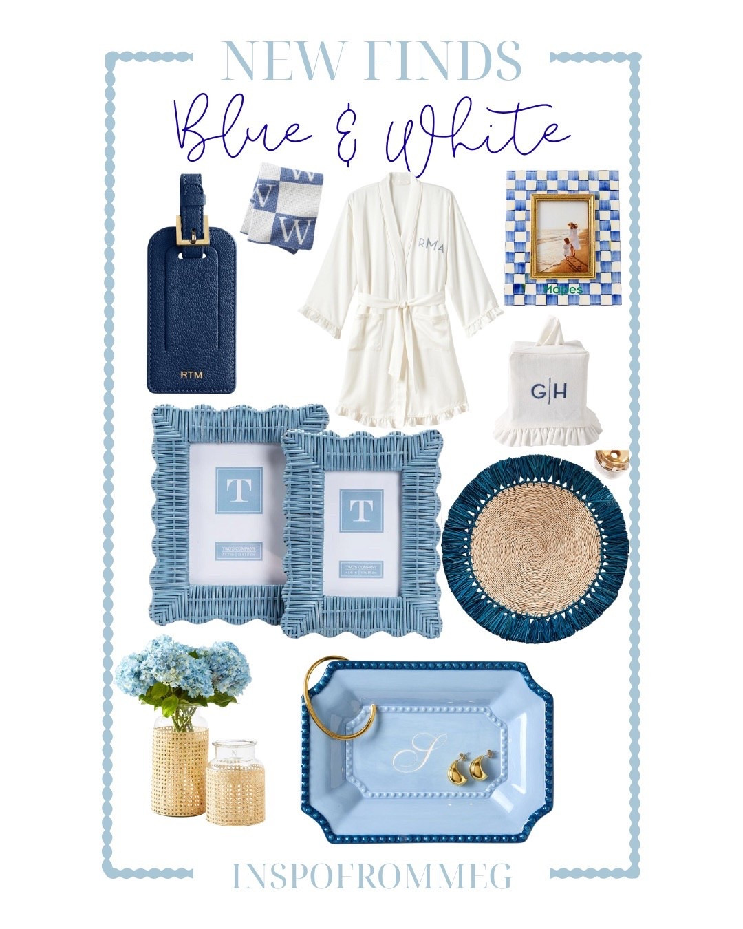 Blue & White New Finds 💙
Timeless textures, cane details & monogrammed accents to elevate your everyday styling!
Tap to shop each piece on my LTK 🤍🔗

#inspoFromMeg #LTKhome #blueandwhite #homedecor #grandmillennialstyle #classicdecor #preppyhome #coastalgrandmother #monogramlove #giftideas #decorcrush #homestyling #LTKfinds #elevatedeveryday #homefavorites

#LTKmorningroutine #LTKselfcare #LTKGiftGuide