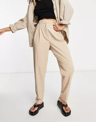 Object co-ord tailored trouser in beige | ASOS (Global)