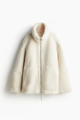 Teddy Fleece Jacket - Cream - Ladies | H&M CA | H&M (US + CA)