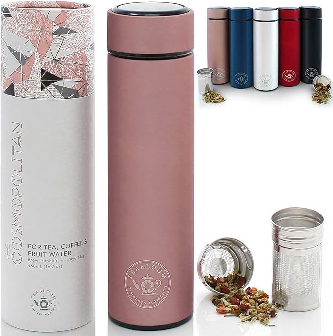 Teabloom - The Original All-Brew Travel Tumbler & Thermos | Oprah’s Favorite | 16oz/480ml Insul... | Amazon (US)