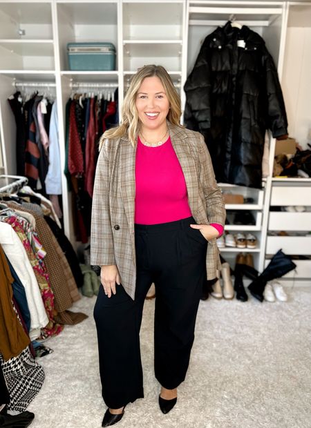 Plus size workwear look! Wearing a pair of Abercrombie tailored pants, a bodysuit in a size XXL, a Madewell blazer in a size 18, and a pair of flats from Lane Bryant! 

All Abercrombie is 30% when signed into your myAbercrombie account + an extra 15% off with code CYBERAF at checkout

Madewell is 40% off right now with code OHJOY

Lane Bryant 50% off right now!

Sis Kiss jewelry is 15% off with code ASHLEY15! These custom necklaces would make great holiday presents!

#LTKHoliday #LTKcurves #LTKxAF