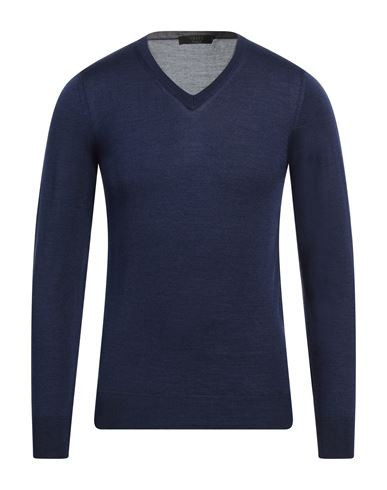 Vneck Man Sweater Navy Size 48 Merino Wool, Silk | YOOX (US)