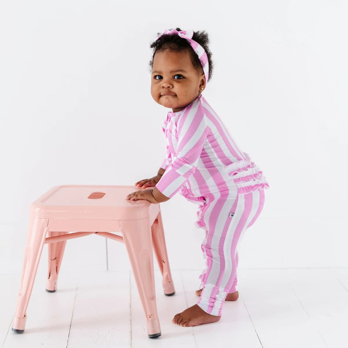 Tickle Me Pink Convertible Ruffle Romper | Bums & Roses