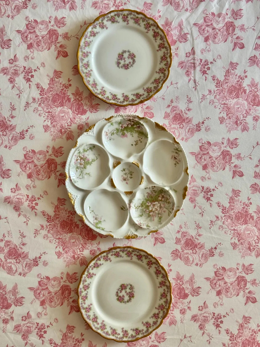 Vintage Limoges Plate Wall Set – Theodore Haviland Oyster + 2 Elite plates | Etsy (US)