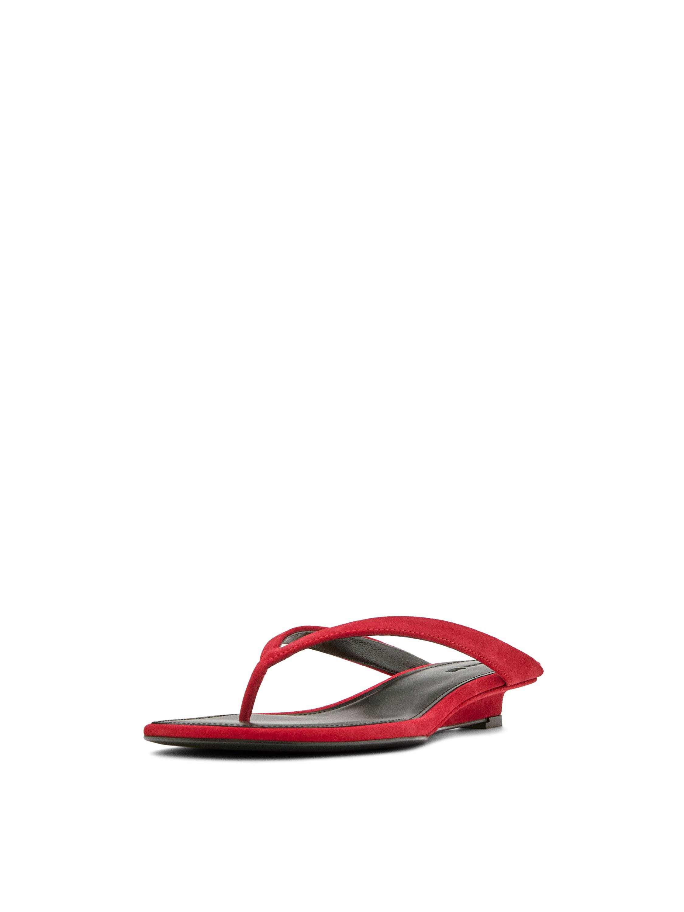 Mid-heel sandals with toe divider - RED | Massimo Dutti UK