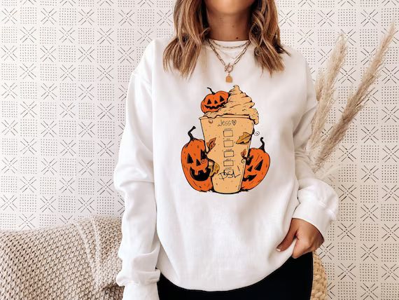 Fall PSL Sweatshirt, Pumpkin Spice Latte, Pumpkin Spice Tee, Fall Crewneck, Custom Coffee Sweat, ... | Etsy (US)