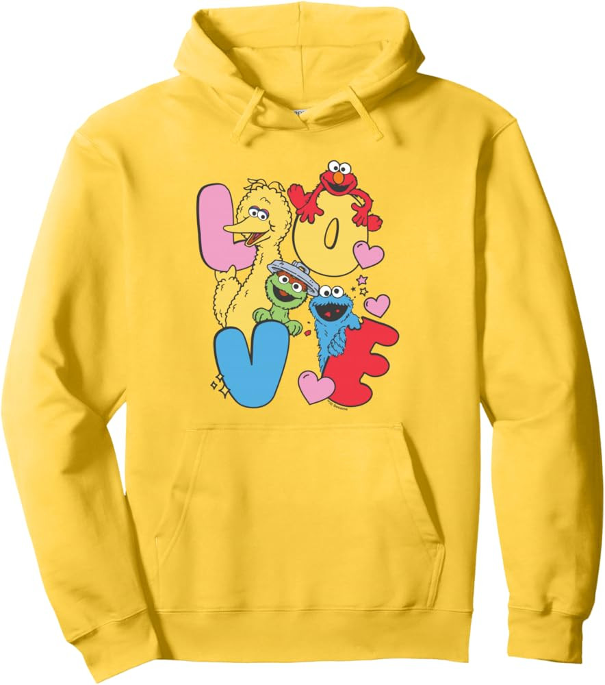 Sesame Street Character Love Valentine Pullover Hoodie | Amazon (US)
