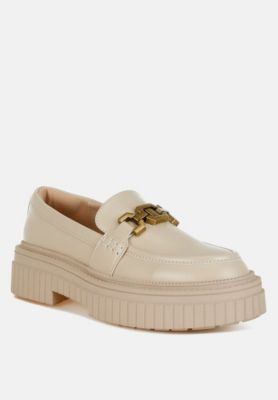Grosbeak Horsebit Chunky Loafers Women - Beige | Macy's