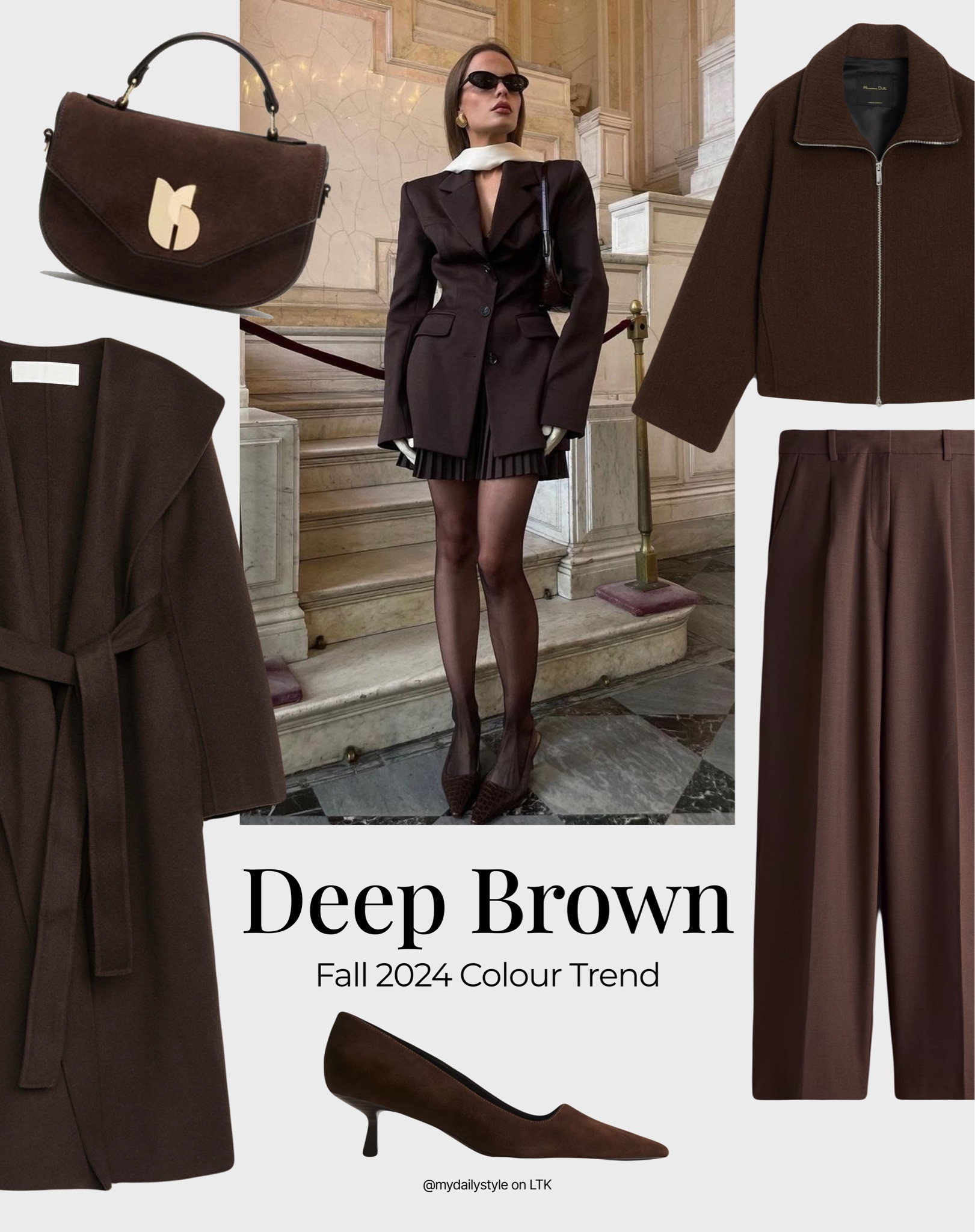 Chocolate brown is the perfect fall shade for everyone! Whether you're a statement-lover or trend-seeker, it fits in with various aesthetics. So, I’ve chosen the most gorgeous deep brown pieces & prepared outfit ideas with them (check them out in my profile) 🖤

Tags: chocolate brown, deep brown, brown shade,  fall style, pre-fall, autumn style, fall outfit, autumn outfit, fall fashion, autumn fashion, easy styling, simple everyday look, chic & basic outfit, Parisian look, casual outfit, capsule wardrobe, office look, brunch style, high street.


#LTKshoes #LTKstyletip #LTKautumn