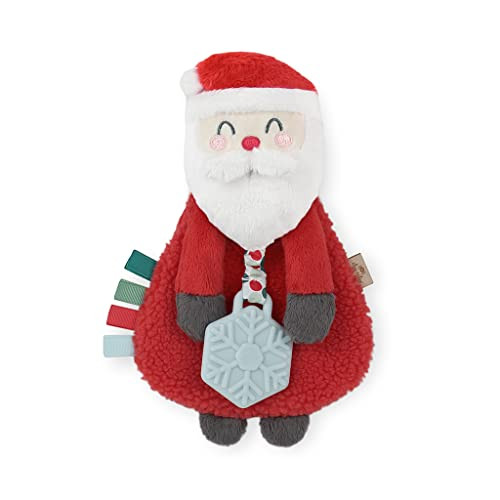Itzy Ritzy - Itzy Lovey Including Teether - Baby Lovey with Teether, Textured Ribbons & Dangle Arms - Features Crinkle Sound, Sherpa Fabric and Minky Plush (Nick The Santa) | Amazon (US)