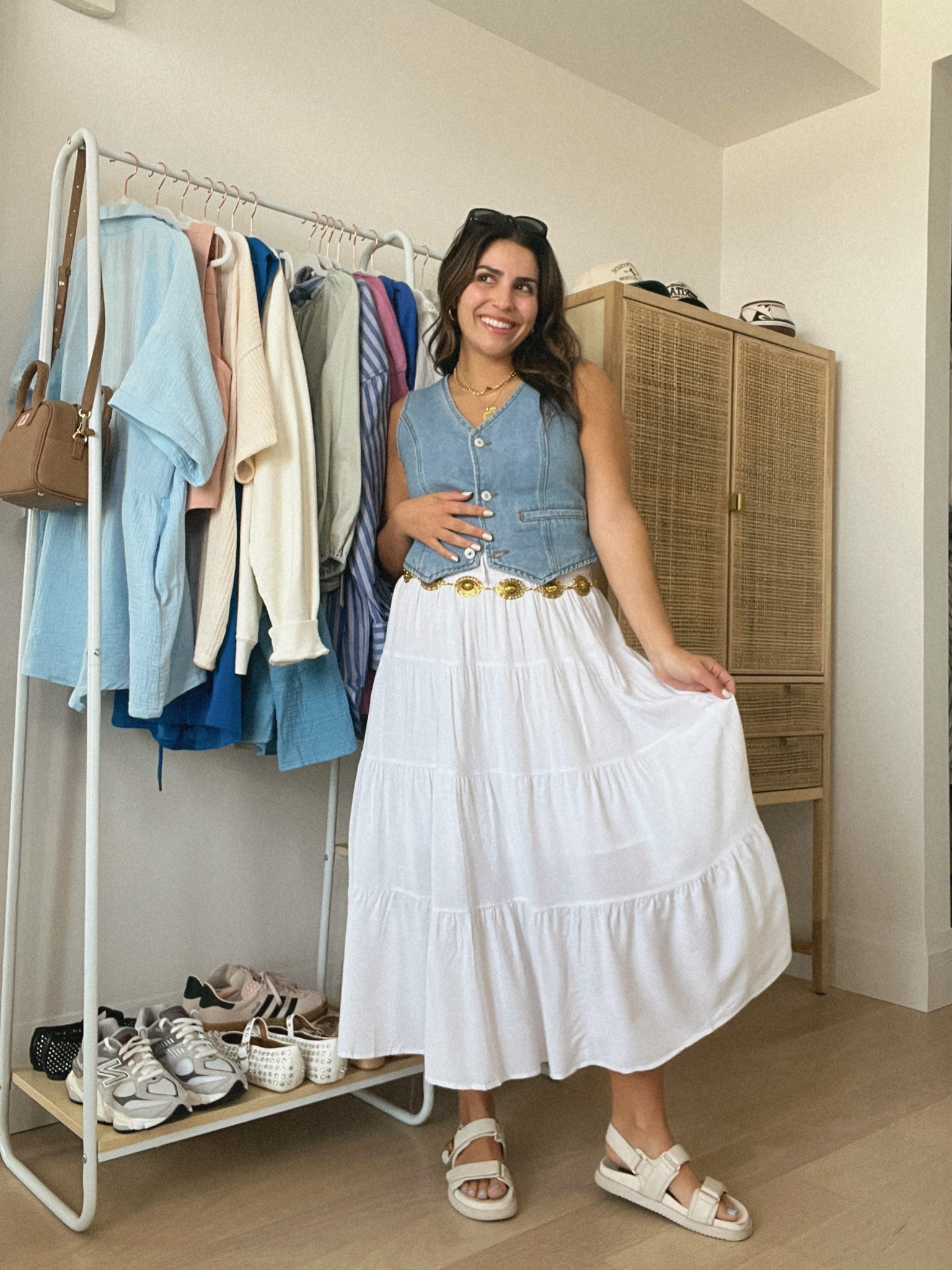 Amazon summer outfit - I keep seeing the maxi skirt + denim vest combo on my feed so I wanted to recreate it! Added a chunky belt to really make it pop. I think this would be so cute for a concert 💘 all true to size - M/8. Skirt is cool bc it doubles as a dress! Great for travel

#amazonsummer #amazonoutfit #amazon 

#LTKFindsUnder100 #LTKFindsUnder50 #LTKSeasonal