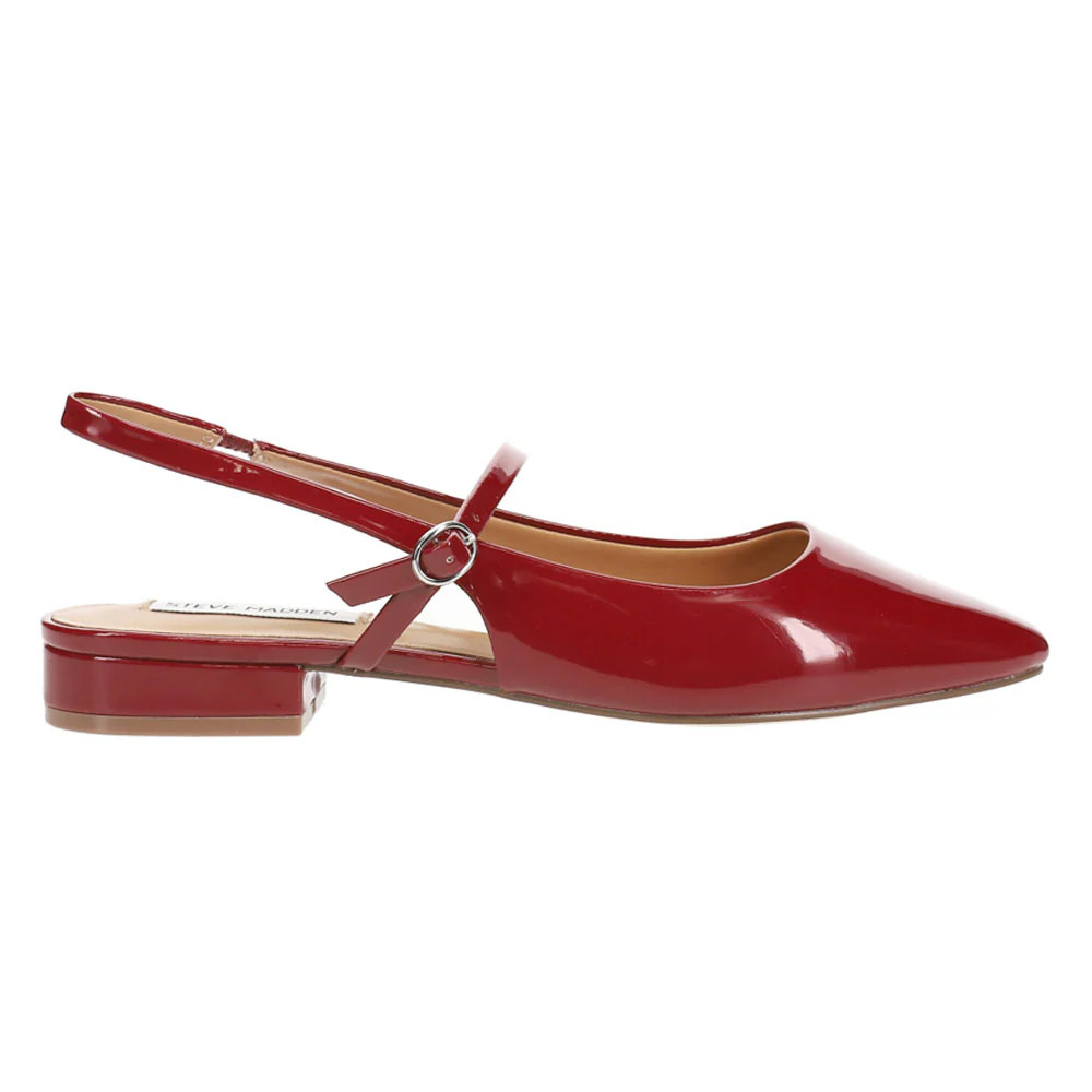 Shop Red Womens Steve Madden Baskin Slingback Mary Jane Flats | Shoebacca