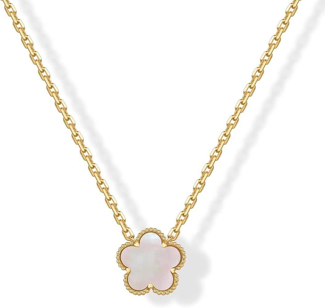 PAVOI 14K Gold Plated Clover Necklaces for Women - Lucky Four Leaf Clover Necklace Pendant - Tren... | Amazon (US)