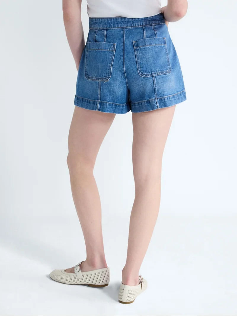 Free Assembly Women's Patch Pocket Denim Shorts, 3" Inseam, Sizes 0-18 | Walmart (US)