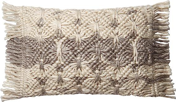 Loloi P0611 Pillow Cover with Down Fill, 13" x 21", Multi | Amazon (US)