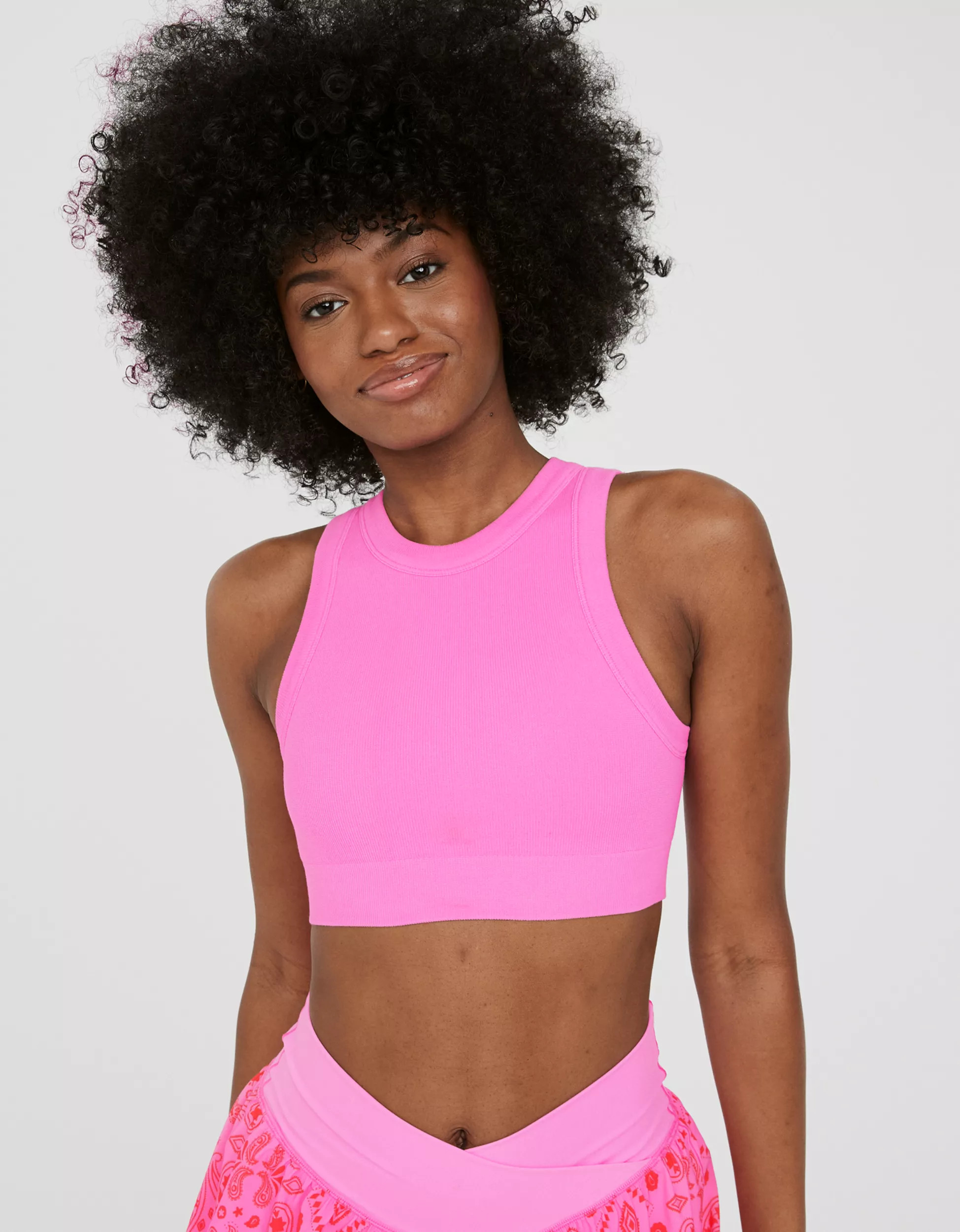 OFFLINE By Aerie Seamless High Neck Sports Bra | Aerie