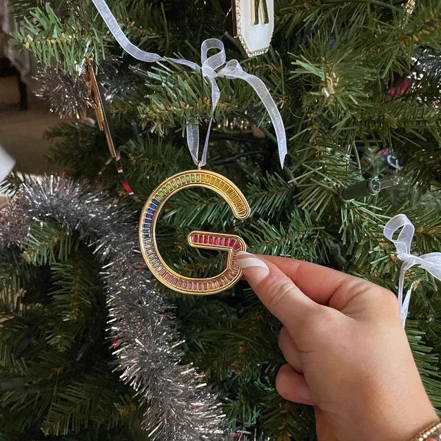 Merry & Bright Initial Ornament - Merry & Bright Ornament | BaubleBar (US)