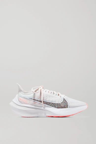 Nike - Zoom Gravity Glittered Mesh Sneakers - White | NET-A-PORTER (US)