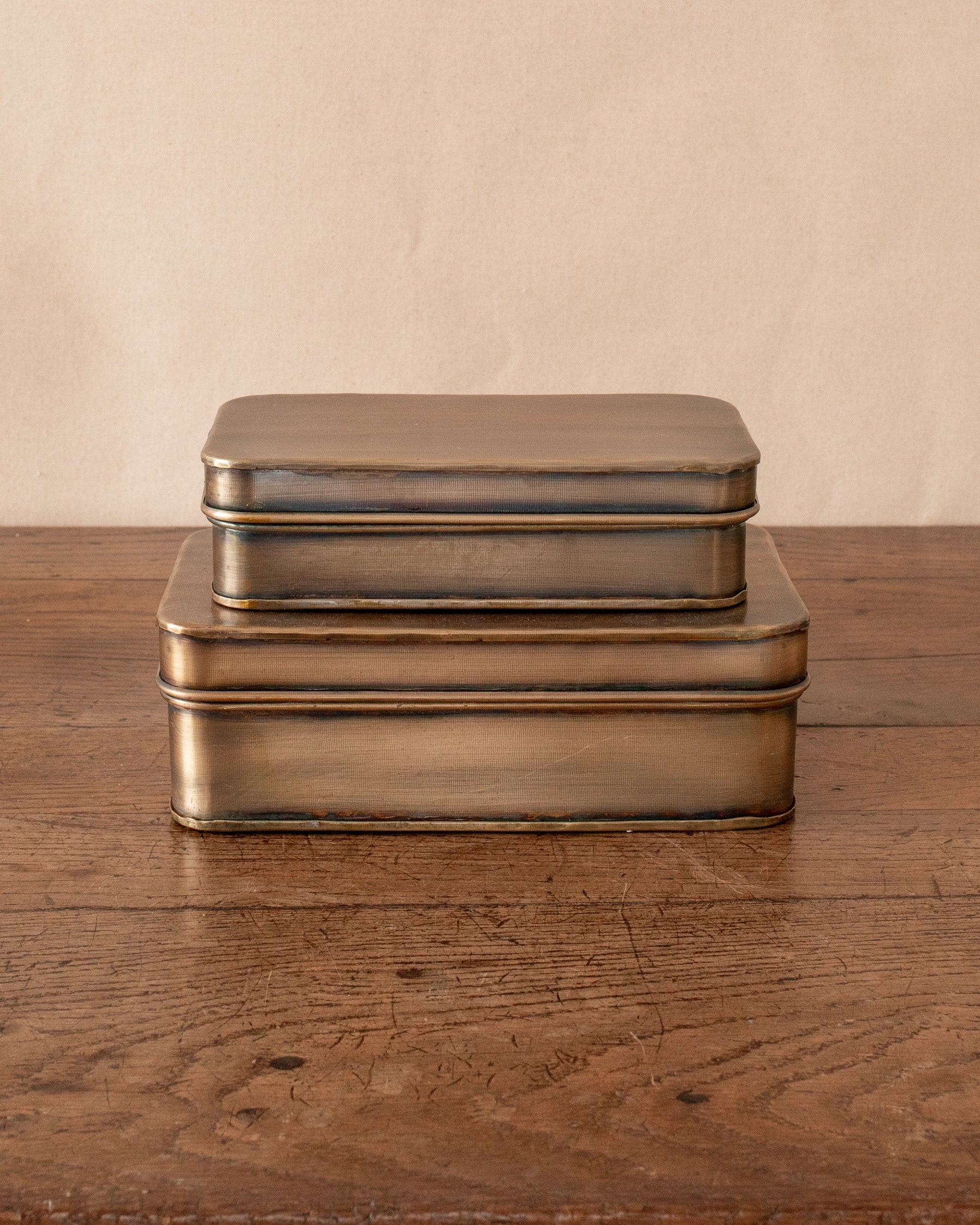 Rectangle Brass Boxes (S/2) | The Vintage Rug Shop