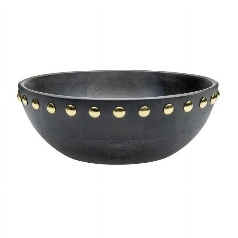 Godinger 50683 Wood & Metal Studs Bowl - Small | Walmart (US)