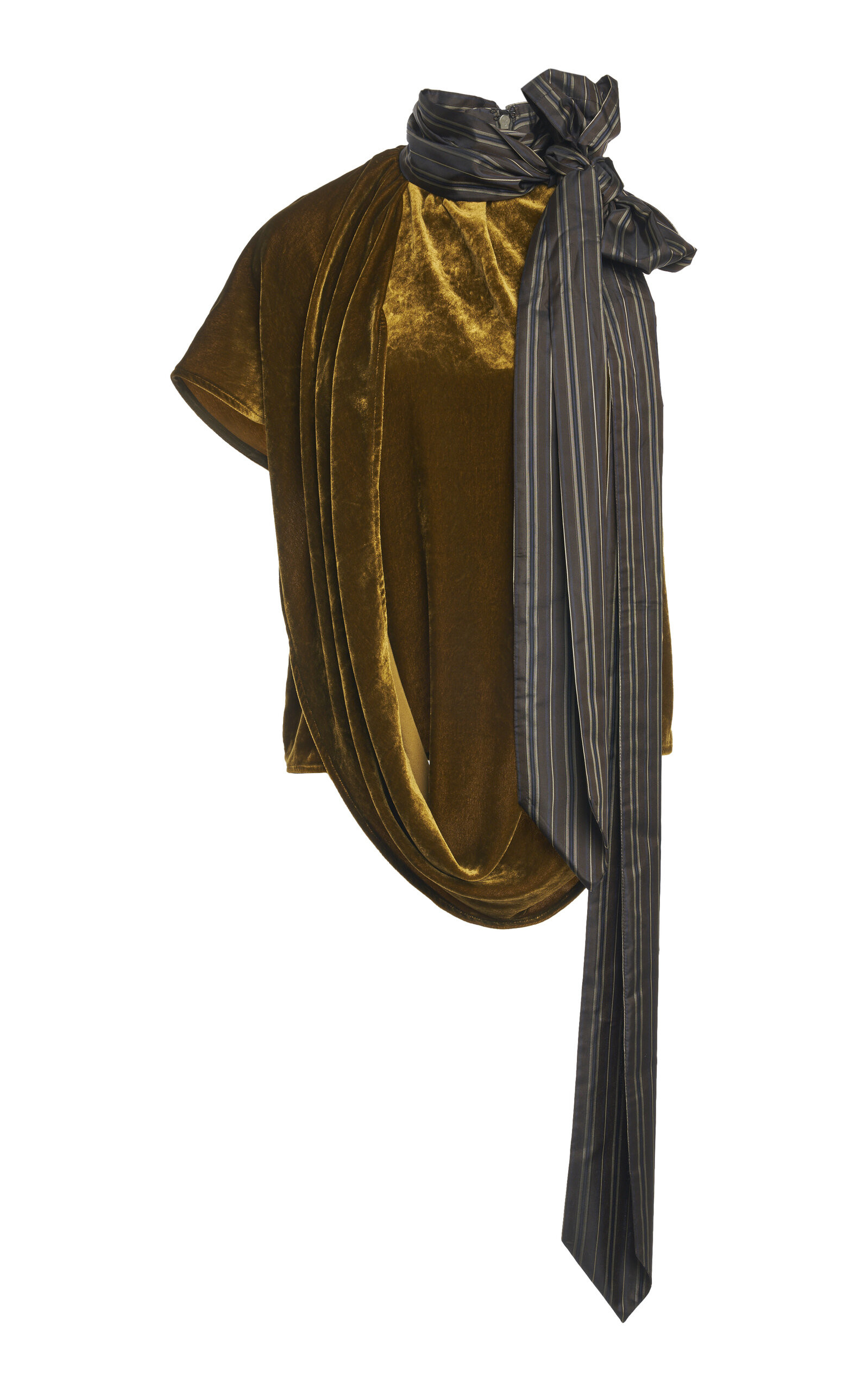 Cresta Scarf-Detailed Velvet Top | Moda Operandi (Global)