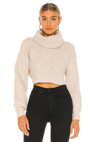 Michael Costello x REVOLVE Safia Peek A Boo Crop Cream in Neutral from Revolve.com | Revolve Clothing (Global)