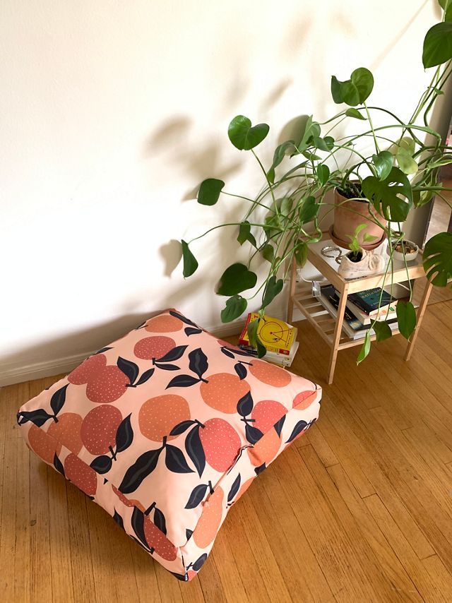 Alisa Galitsyna For Deny Seamless Citrus Pattern Oranges Outdoor Floor Cushion | Urban Outfitters (US and RoW)