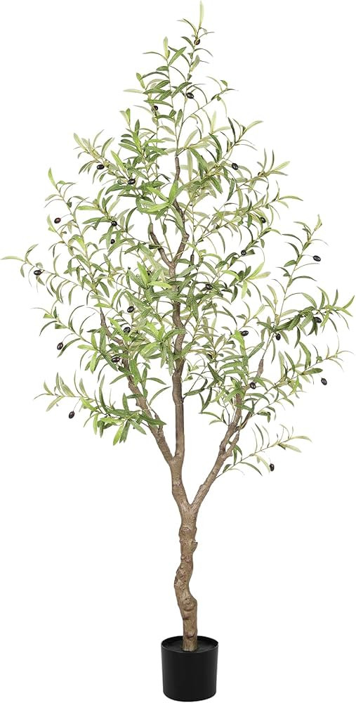 Olive Trees Artificial Indoor - Faux Olive Tree 6ft - Fake Olive Tree with Olive Branches and Lif... | Amazon (US)