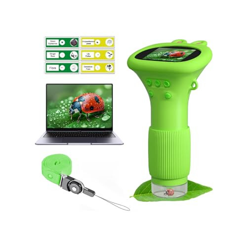 Kids Microscope Pocket Microscope -1000X Portable Microscope for Kid | Photo and Video Mini Microscopes | 2'' Digital Little Scientist Microscopes for 3-10 Age Years Old Boys Girls Toys Gifts (Green) | Amazon (US)
