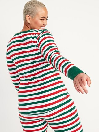 Matching Printed Thermal-Knit Long-Sleeve Pajama Top for Women | Old Navy (US)