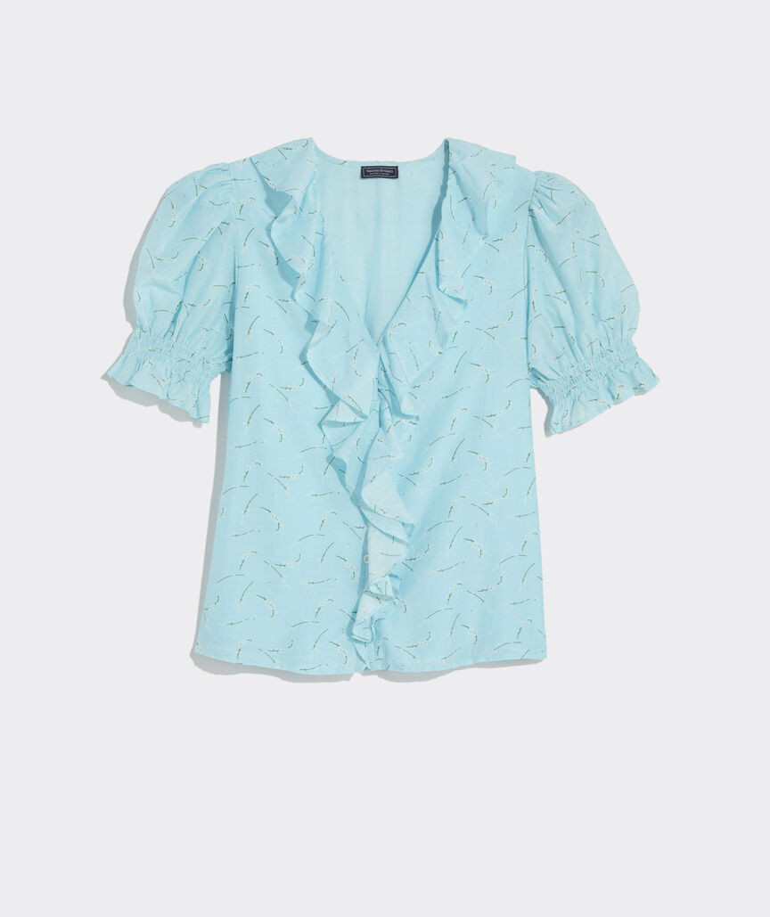 Ruffle-Neck Blouse | vineyard vines