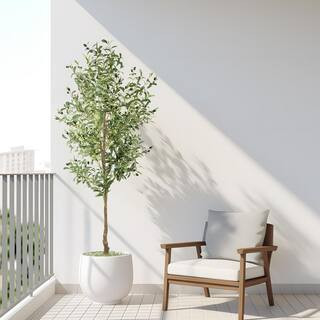 7 ft. Artificial Olive Tree in Pot, Large Faux Olive Silk Tree for Indoor Home Decor and Housewar... | The Home Depot