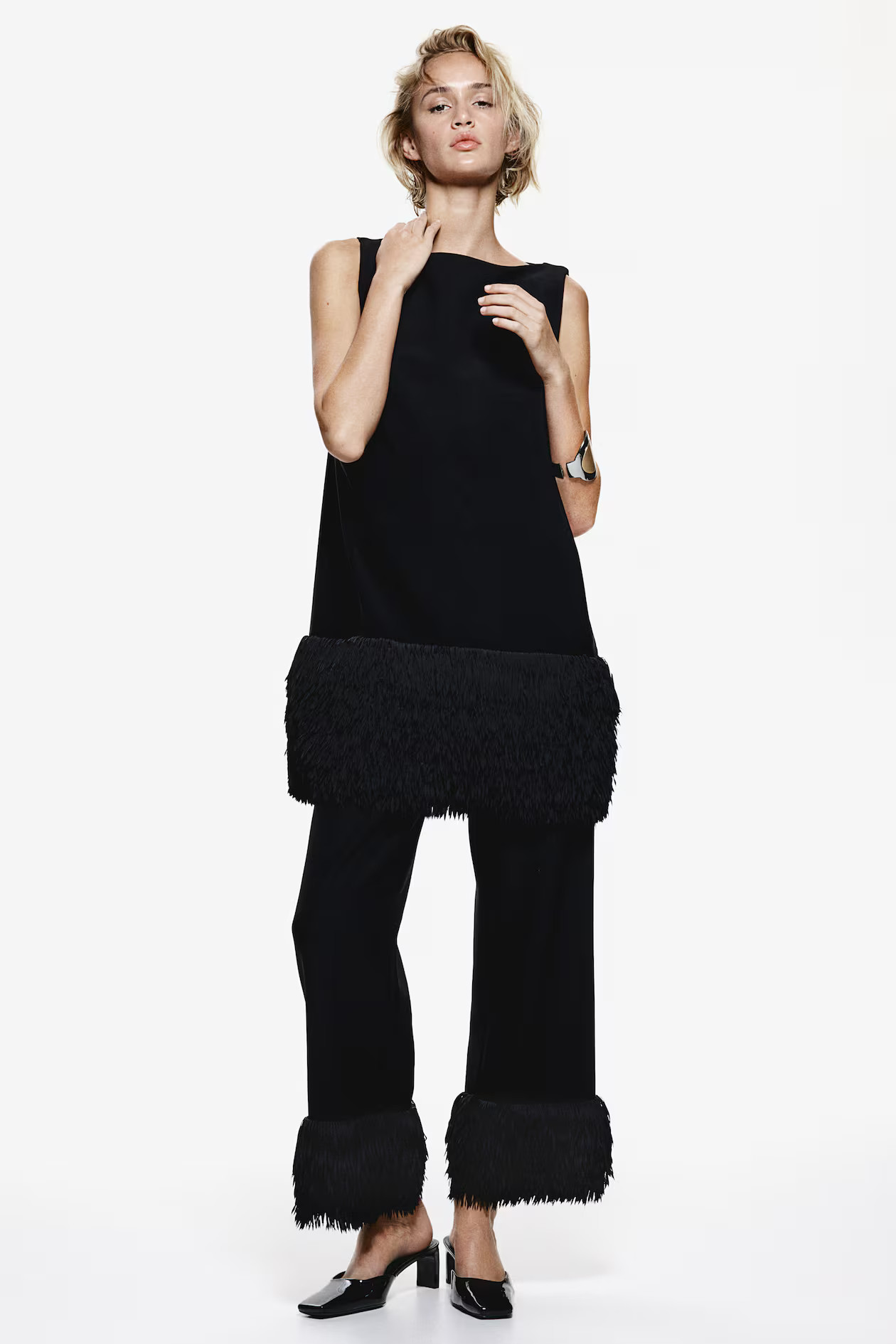 Fringe-Hem Pants - Black - Ladies | H&M US | H&M (US + CA)