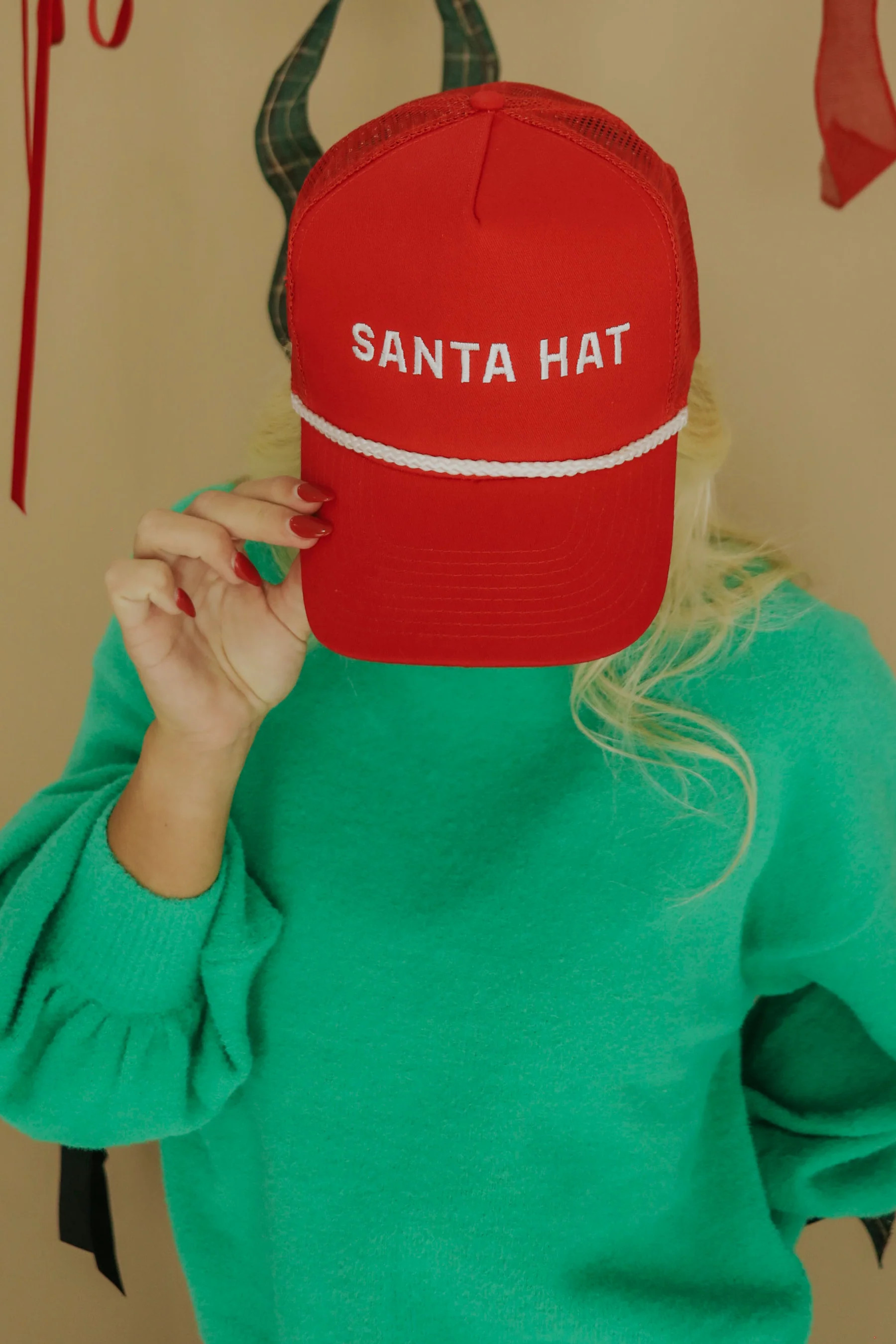 charlie southern: santa hat trucker hat | RIFFRAFF