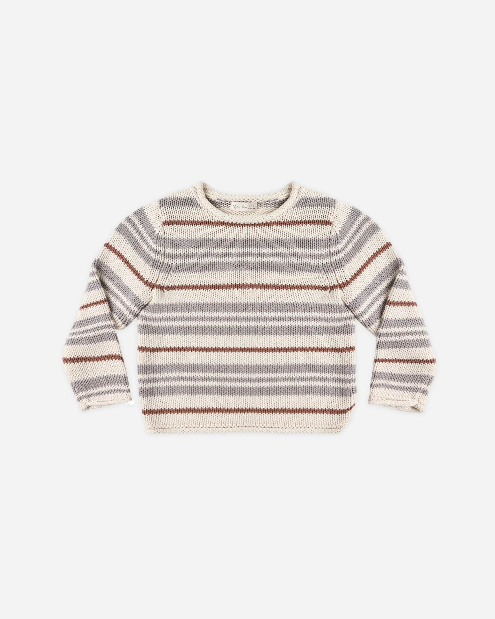 Jacques Sweater Dusty Blue Stripe | Rylee + Cru