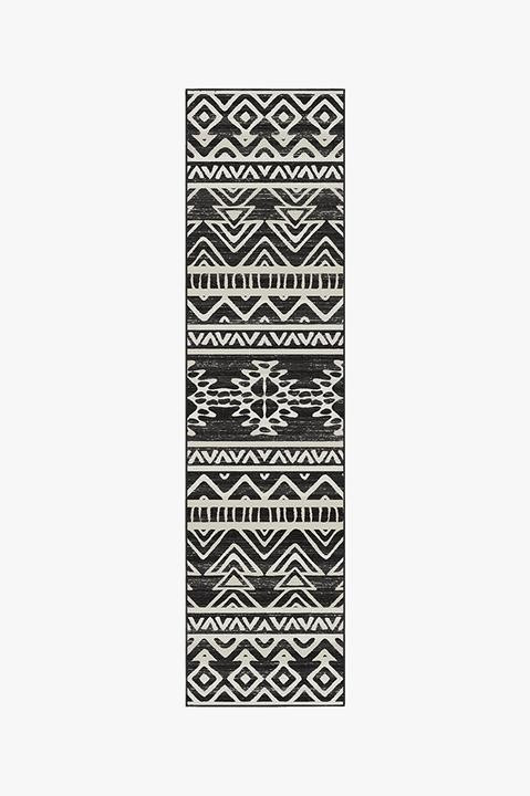 Linear Aztec Black Rug | Ruggable