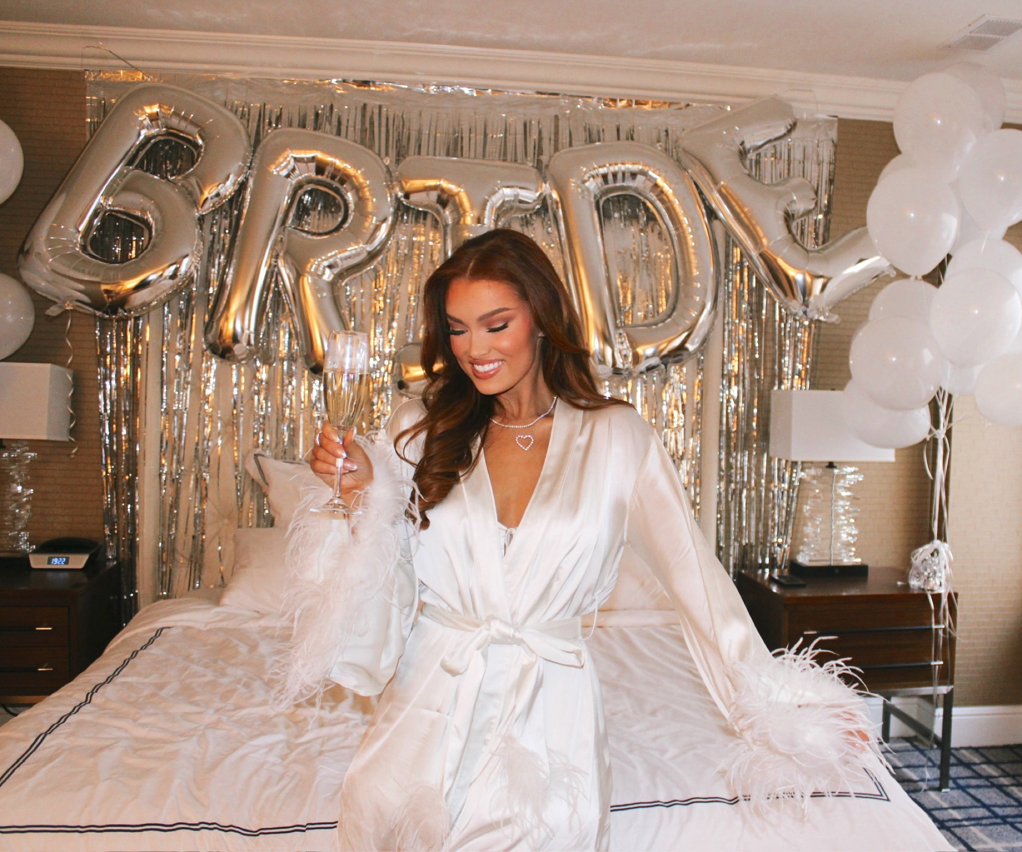 Bachelorette party. Bride. Bachelorette decorations. Bride balloons. White feather robe. White robe  

#LTKParties #LTKStyleTip #LTKWedding