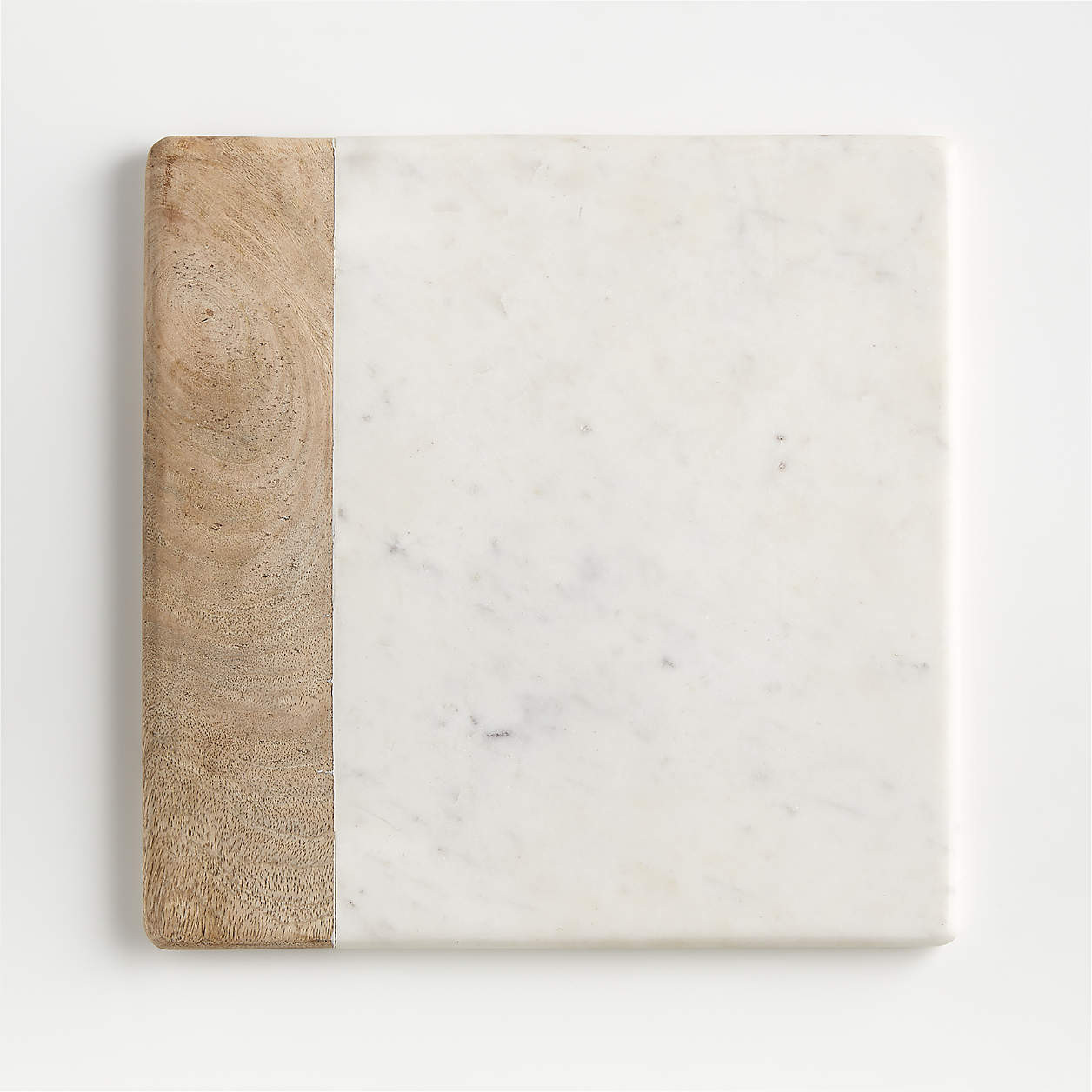 Wood Marble Square Platter + Reviews | Crate & Barrel | Crate & Barrel