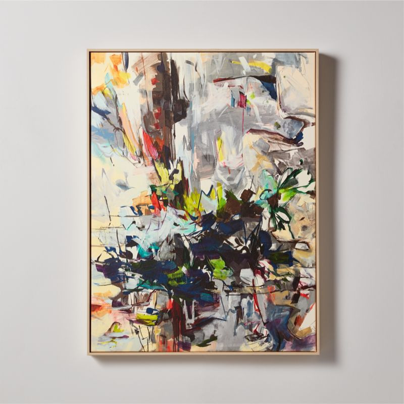 'Rivers Bow' Reproduced Framed Acrylic Painting on Canvas by Jeffrey Fitzgerald 31''x41'' | CB2 | CB2