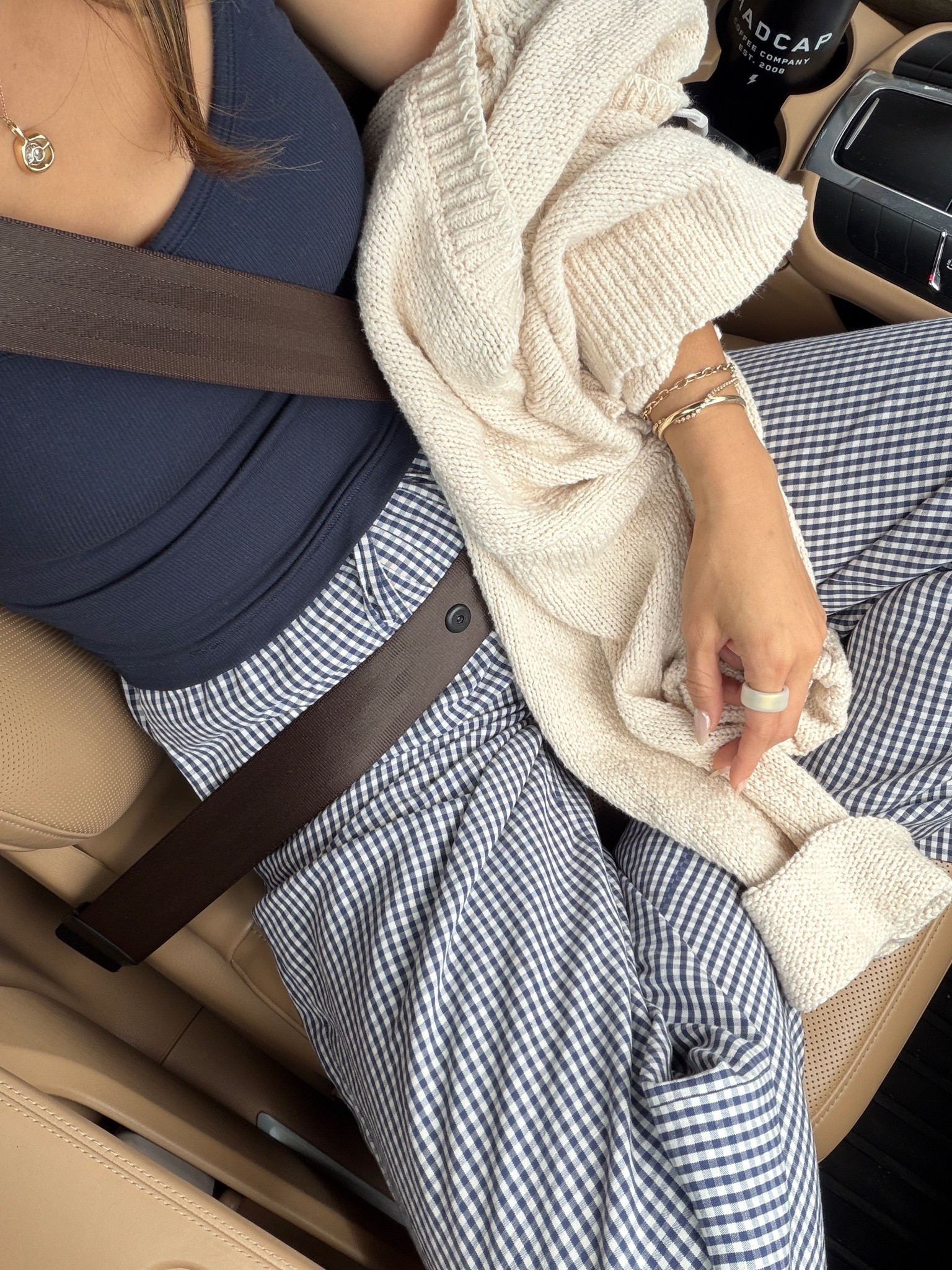Comfy and cute travel outfit! Pants 2XS short, tank XS, sweater Medium. 

Airport outfit, Petite style, petite fashion, mom outfit, mom style, petite pants, petite outfit ideas, petite outfits, best pants for petite, petite denim, spring style, spring outfits, beach outfits, vacation outfits, summer outfits, Summer style, summer trends, gingham pants, Abercrombie try on, aritiza sale, cotton sweater, casual outfits

#LTKootd #LTKPetite #LTKTravel
