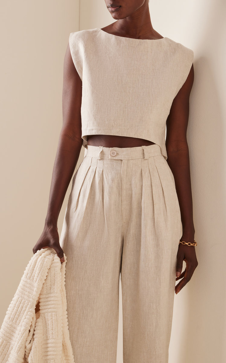 Exclusive Martina Linen Crop Top | Moda Operandi (Global)