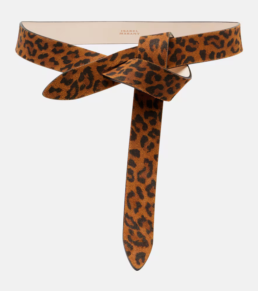 Isabel Marant Lecce leopard-print suede belt | Mytheresa (US/CA)