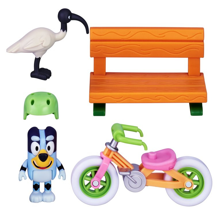 Bluey, Bluey and Bicycle Vehicle and Figure Pack, 2.5-3 inch Figure, Preschool, Ages 3+ - Walmart... | Walmart (US)