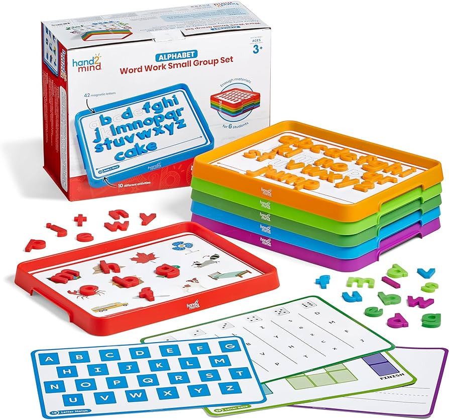 hand2mind Alphabet Word Work Small Group Set, Lowercase Magnetic Letters, Magnetic Letter Trays, ... | Amazon (US)