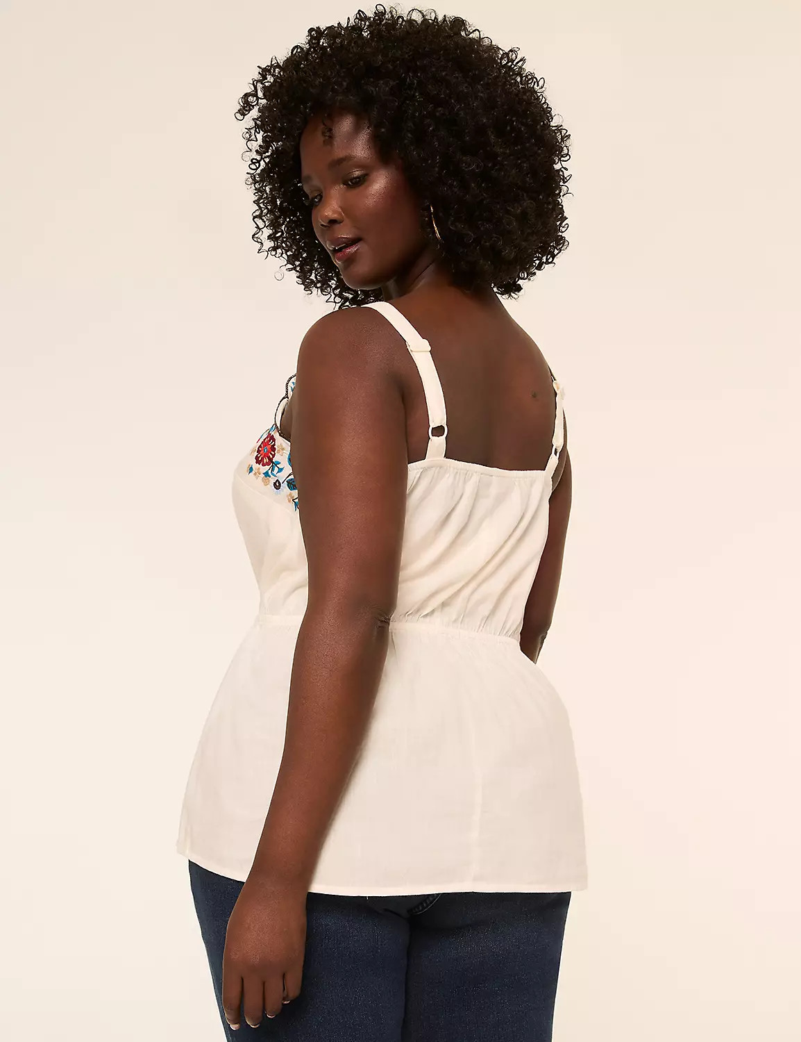 Embroidered V-Neck Tank | LaneBryant | Lane Bryant (US)