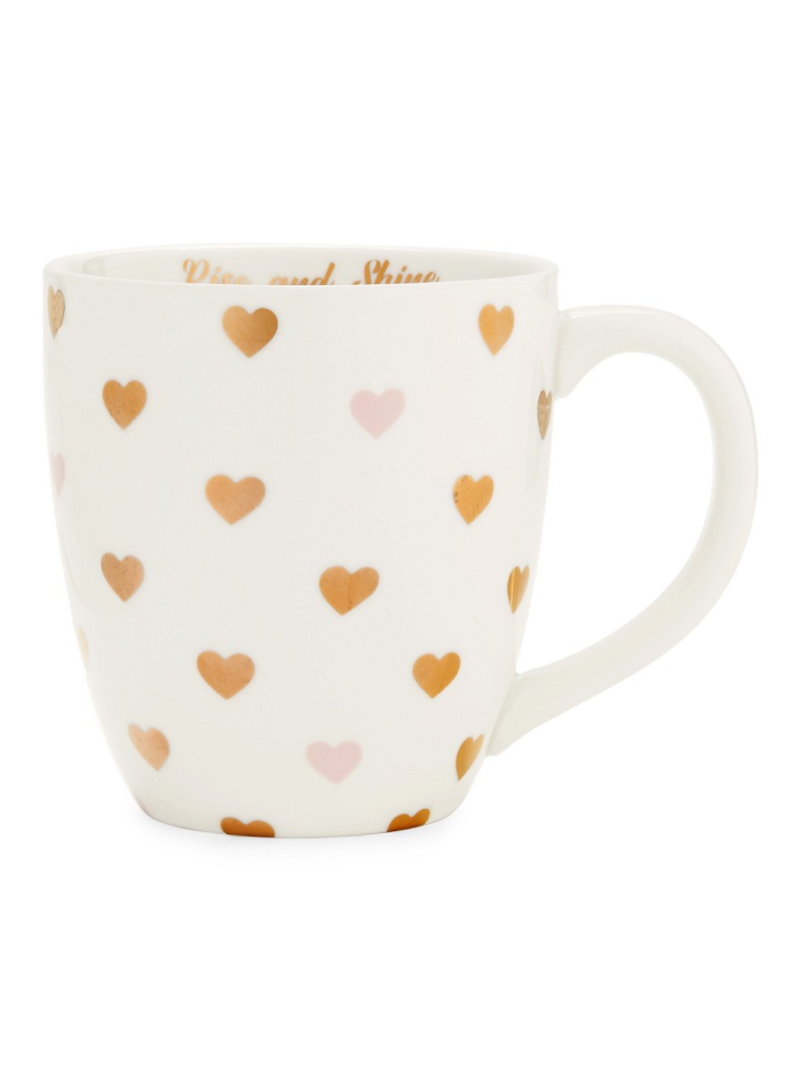 Jill & Ally Rise & Shine Ceramic Heart Mug - Gold | Saks Fifth Avenue OFF 5TH