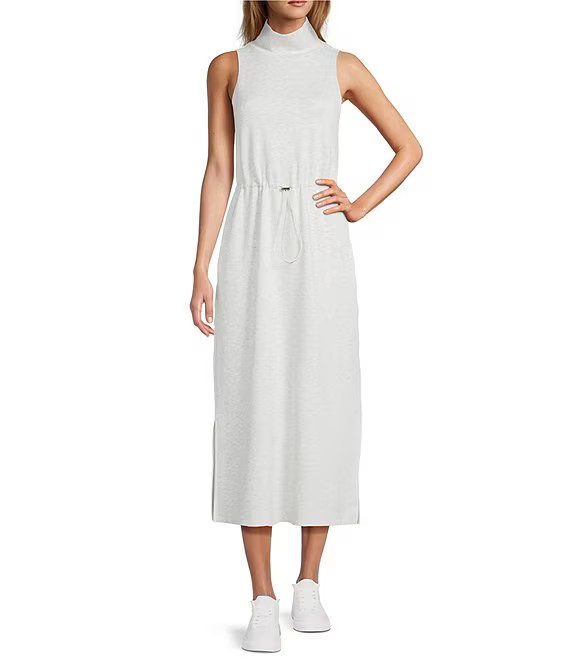 Sleeveless Mock Neckline Midi Dress | Dillard's