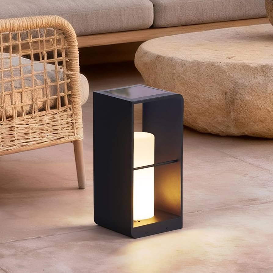 Modern Floor Lamp with Remote (Adjustable Brightness), Dusk to Dawn Outdoor Solar Lanterns Waterp... | Amazon (US)