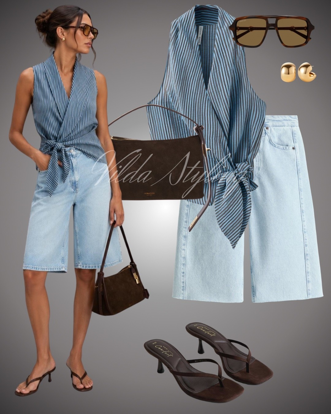 🤍💙 Effortless summer dressing, elevated.

A striped wrap top, light wash Bermuda denim, and rich chocolate brown accessories create the perfect balance of casual and chic. This timeless combination is one you’ll wear on repeat all season long. ✨ 

#LTKStyle #LTKFashion #SummerOutfit #BermudaShorts #DenimStyle #ClassicStyle #NeutralFashion #EffortlessStyle #EverydayChic #CapsuleWardrobe #OutfitInspiration #OOTD #StyleInspo #VildaStyling

#LTKsummer #LTKsummer #LTKjeans #LTKstyletip
